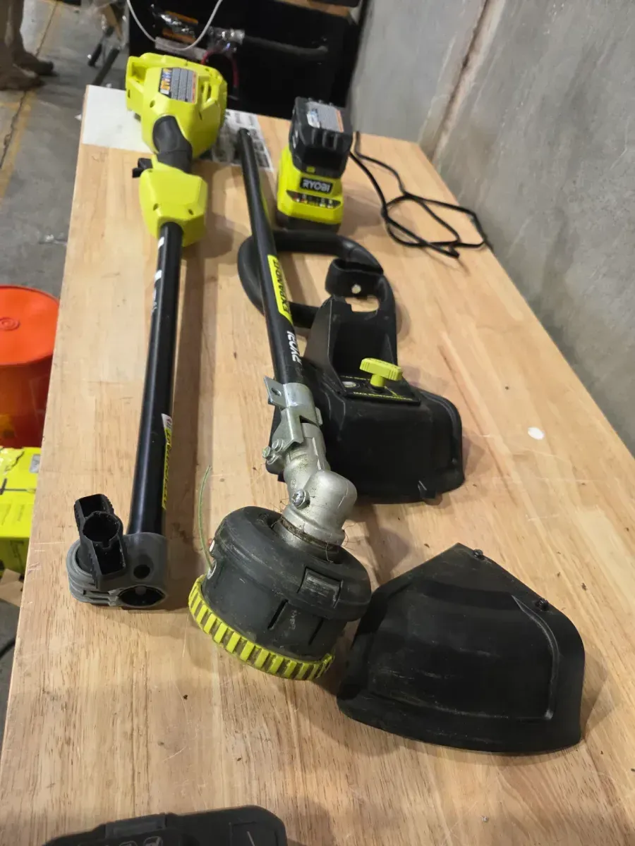 ONE+ HP 18V Brushless Whisper Series 15 in. Cordless Attachment Capable String Trimmer with 4.0 Ah Battery and Charger - image 3