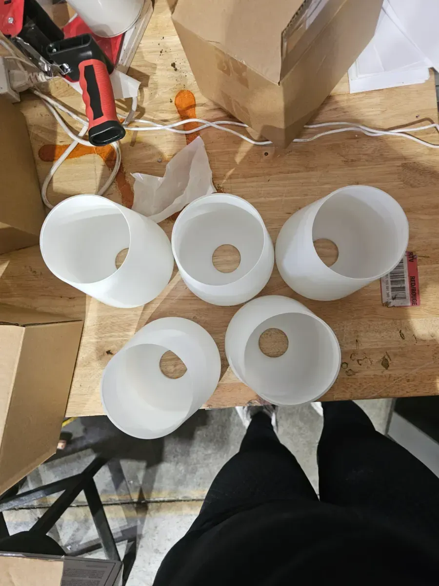 Anaya 5-Light Gold Chandelier Light Fixture with White Glass Shades - image 6