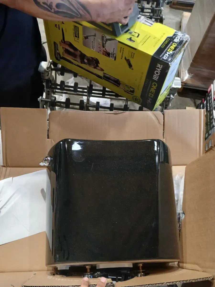 12 in. Rough In Two-Piece 1.28 GPF Single Flush Elongated Toilet in Black, Seat Included - image 3