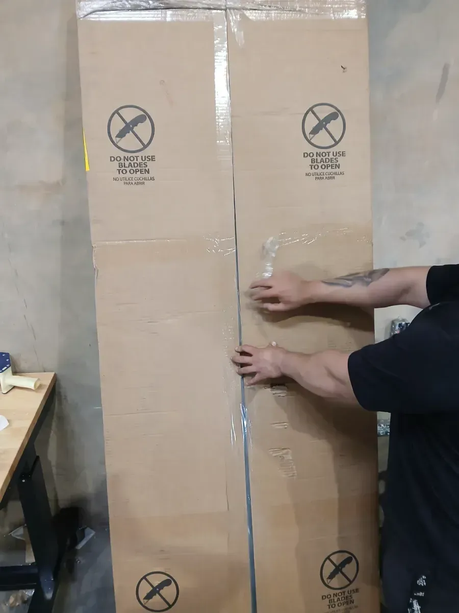 28 in. x 80 in. x 1-3/8 in. 1-Lite Solid Core Frosted Glass Shaker White Primed Wood Interior Door Slab - image 2