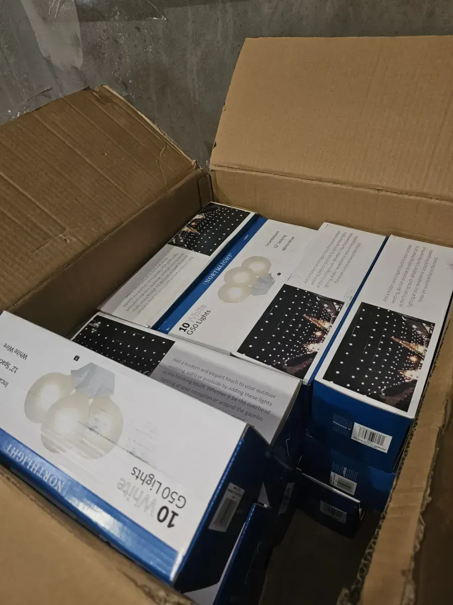 *** Pack of 15 *** 9 ft. 10-Light Frosted White G50 Globe Christmas Light Set with White Wire - image 3