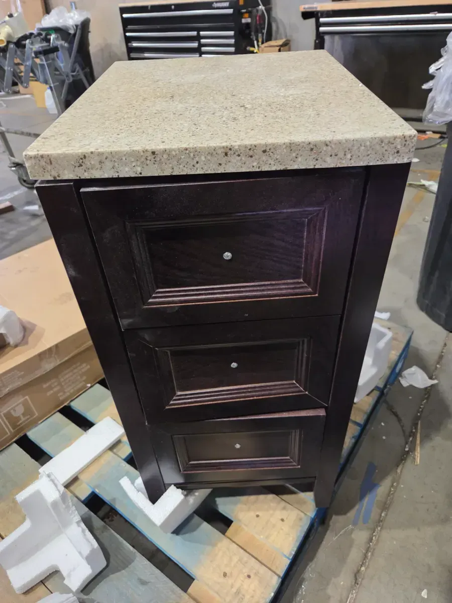 Delridge 14 in. W x 17 in. D x 30 in. H Chocolate Linen Cabinet - image 3