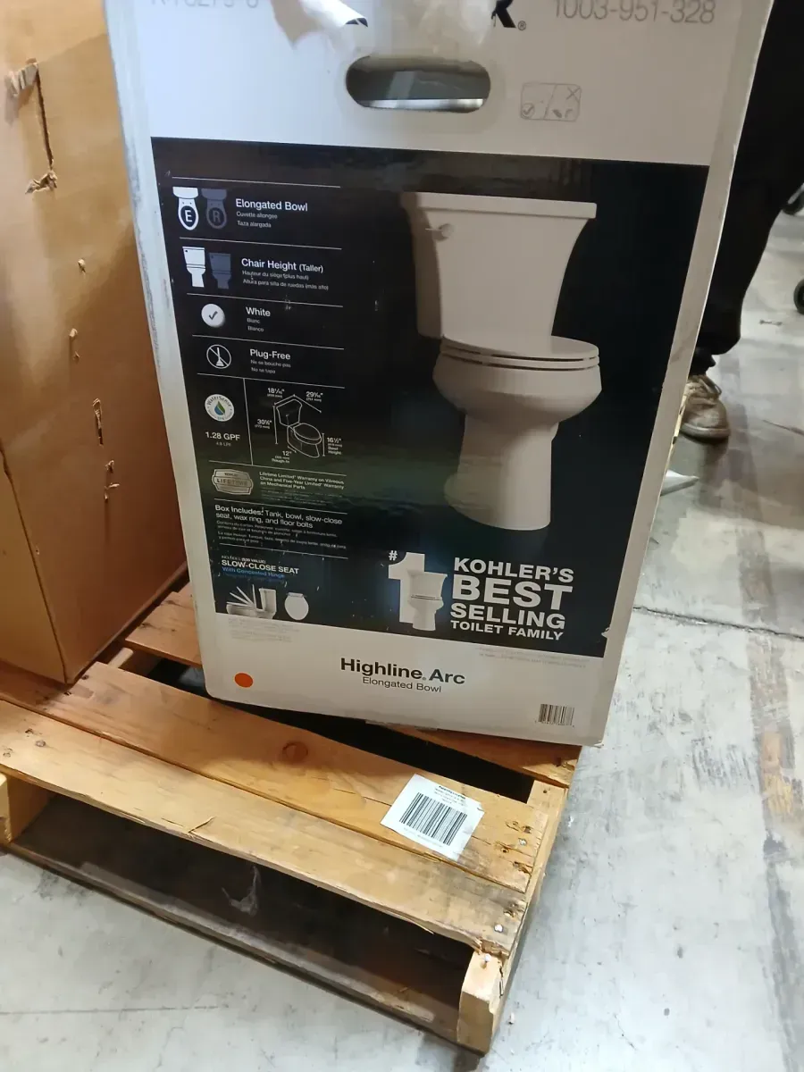 Chair Height Toilet in White with Soft Close Seat) - image 3