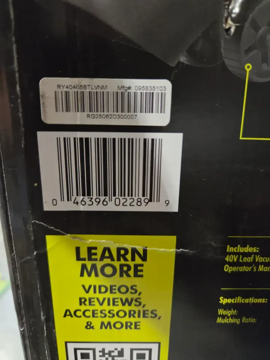 RYOBI 40V Vac Attack Cordless Battery Leaf Vacuum/Mulcher (Tool Only) - image 2