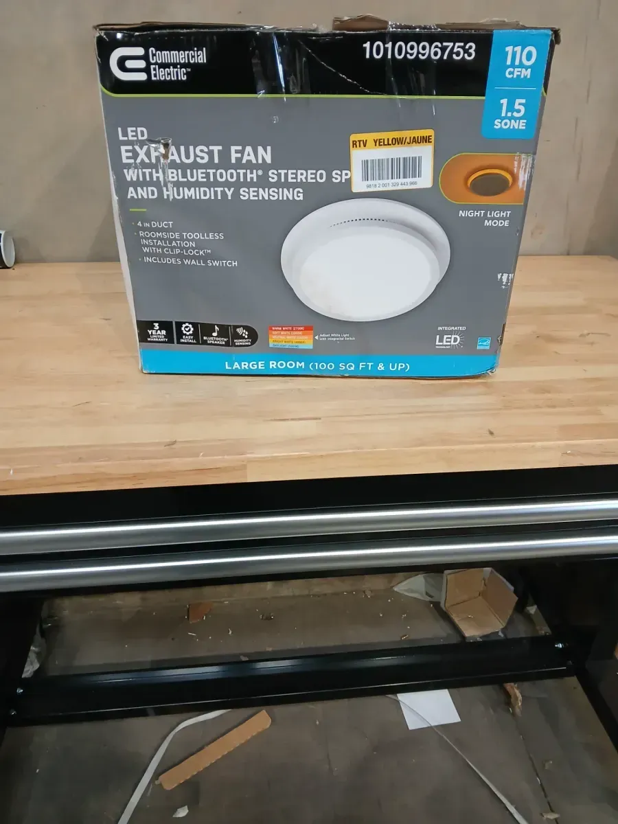 110 CFM 1.5 Sones Ceiling Bathroom Exhaust Fan with Bluetooth, Humidity Sensor, Adjustable CCT LED and Night Light - image 2