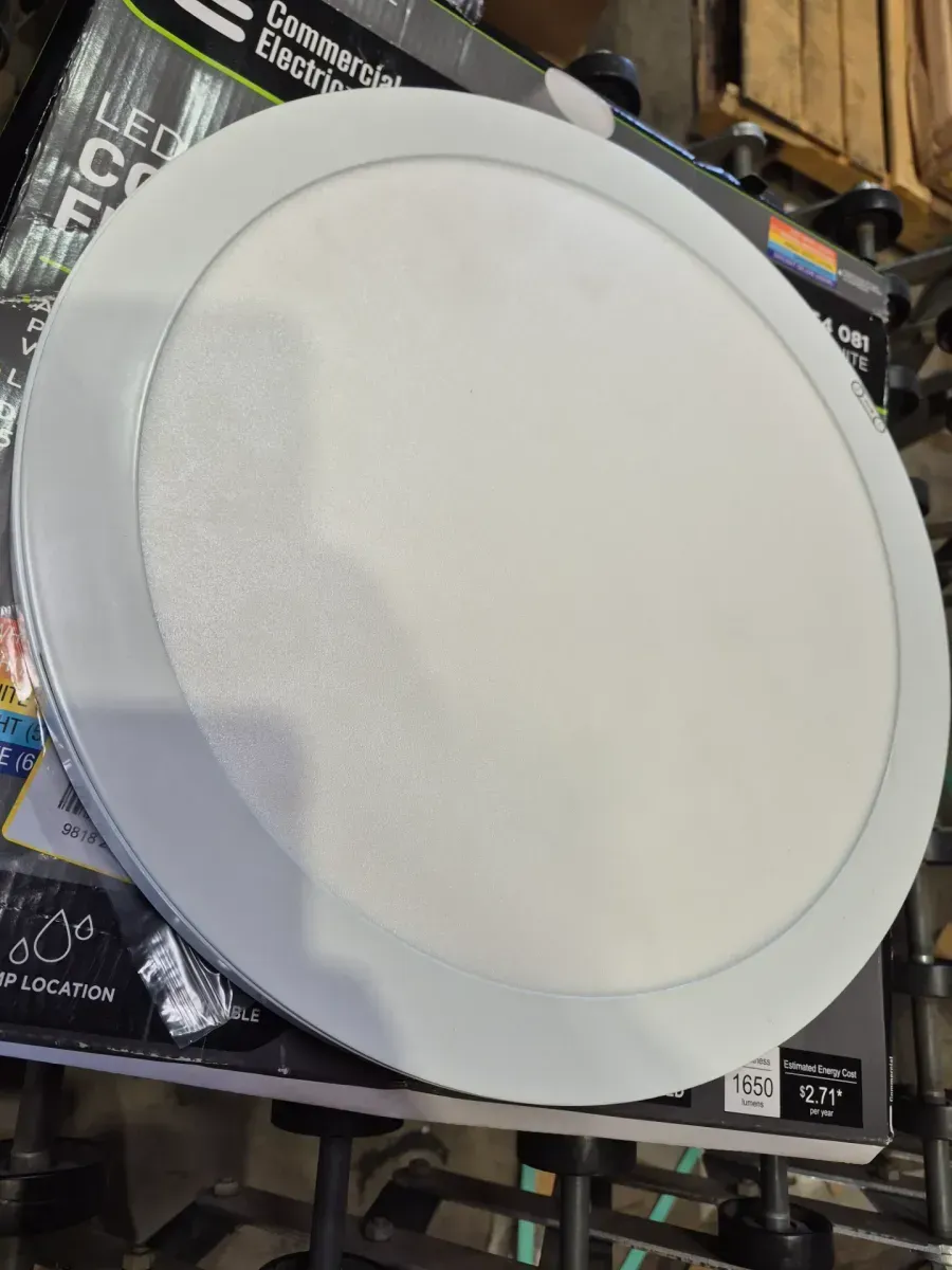 15 in. 22.5-Watt Dimmable White Integrated LED 1650 Lumens Round Flat Panel Flush Mount Ceiling Light Color Change 5CCT - image 3