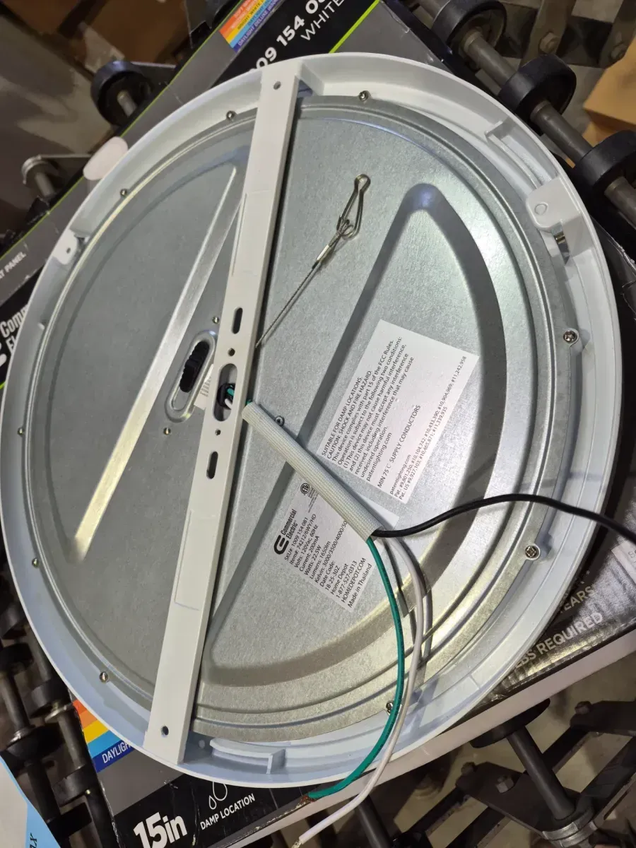 15 in. 22.5-Watt Dimmable White Integrated LED 1650 Lumens Round Flat Panel Flush Mount Ceiling Light Color Change 5CCT - image 4