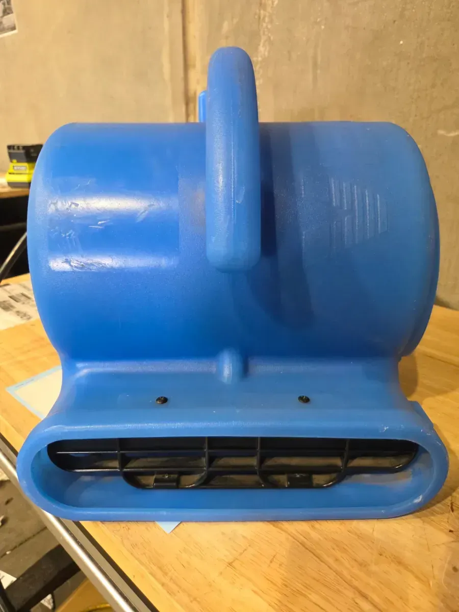 1/4 HP Air Mover Blower Fan for Water Damage Restoration Carpet Dryer Floor Home and Plumbing Use in Blue - image 1
