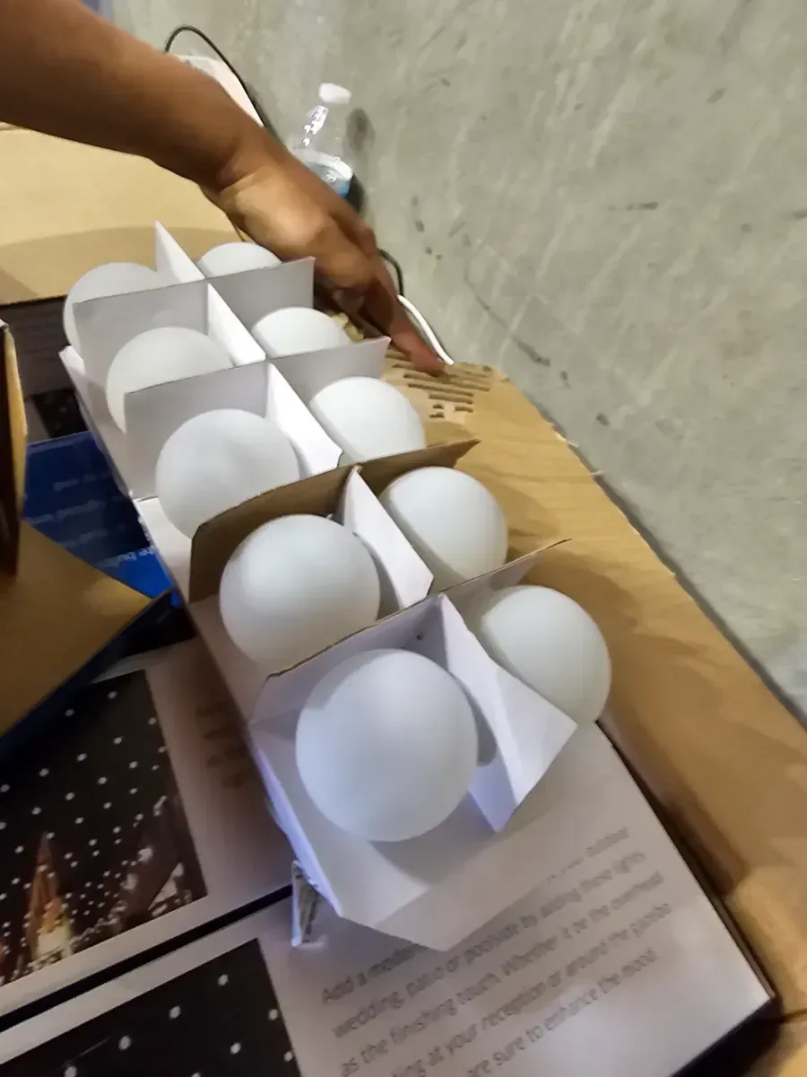 *** Pack of 15 *** 9 ft. 10-Light Frosted White G50 Globe Christmas Light Set with White Wire - image 2