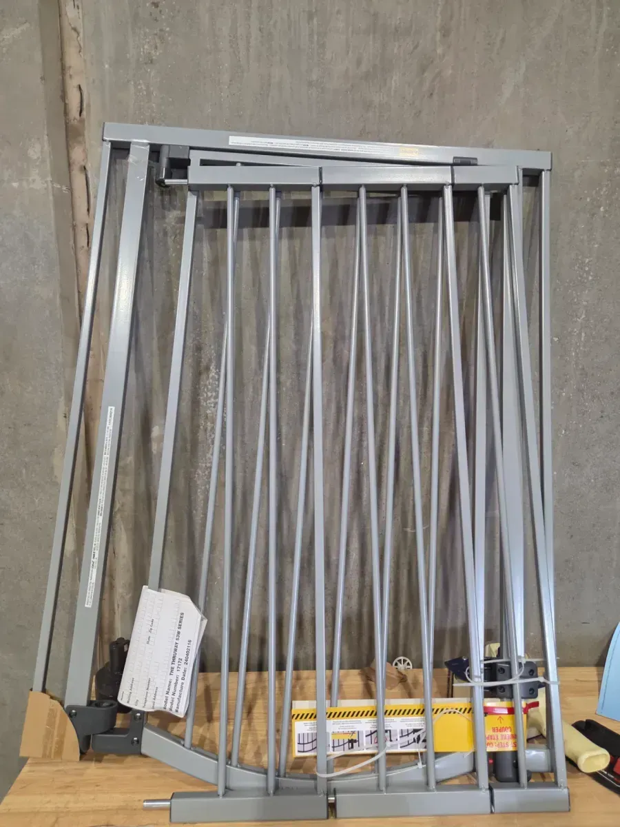 The Thruway 53W Series Pet and Baby Gate, Openings 29.5-53 in. 38 in. Tall-Gray - image 3