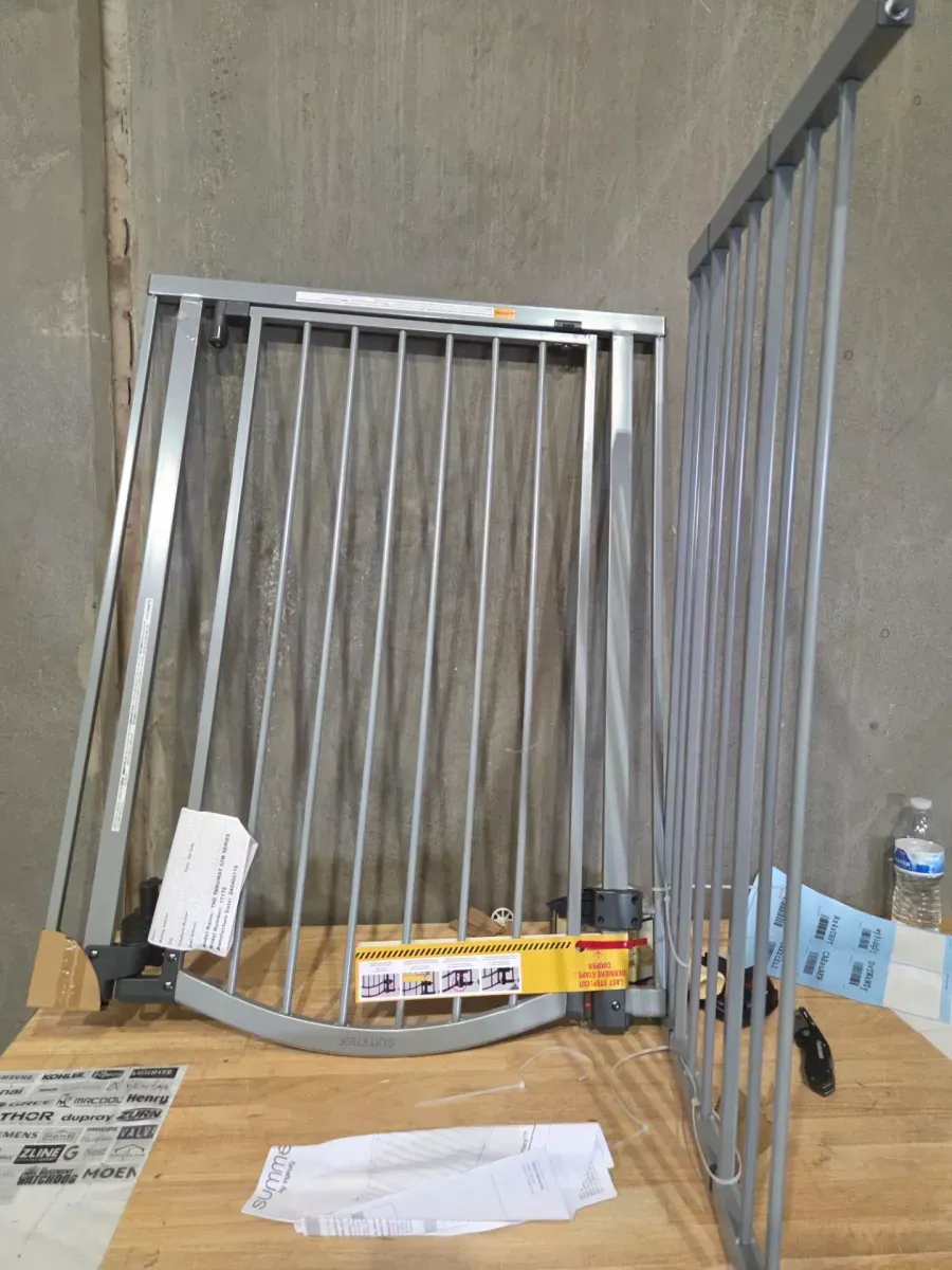 The Thruway 53W Series Pet and Baby Gate, Openings 29.5-53 in. 38 in. Tall-Gray - image 4