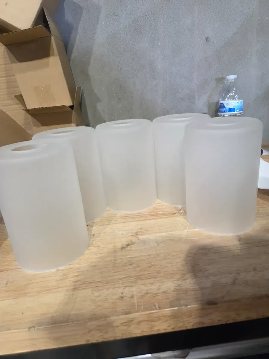 5-Light Brushed Nickel Chandelier Light Fixture with Frosted Glass Shades - image 2