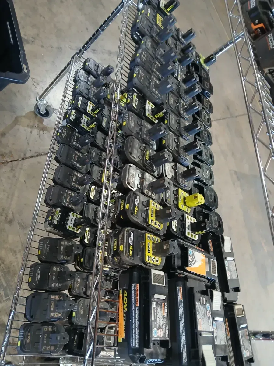Lot of 187, non-functional ryobi batteries, assorted models  - image 1