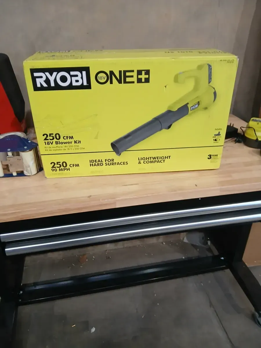 ONE+ 18V 90 MPH 250 CFM Cordless Battery Leaf Blower/Sweeper with 2.0 Ah Battery and Charger - image 2