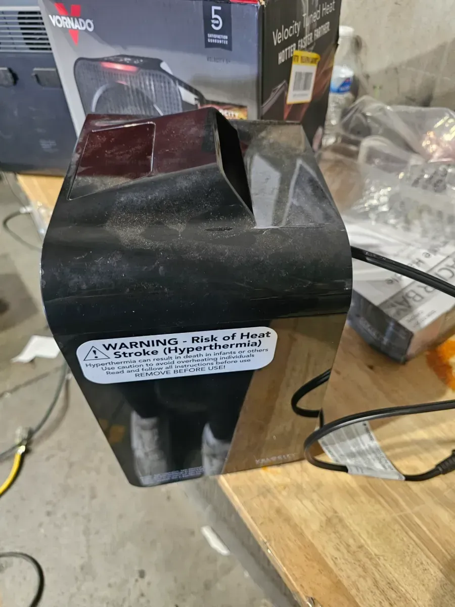 Forced Air Velocity 5 Whole Room 1500-Watt 5118 BTU Electric Space Fan Electric Heater Furnace, Black - image 3