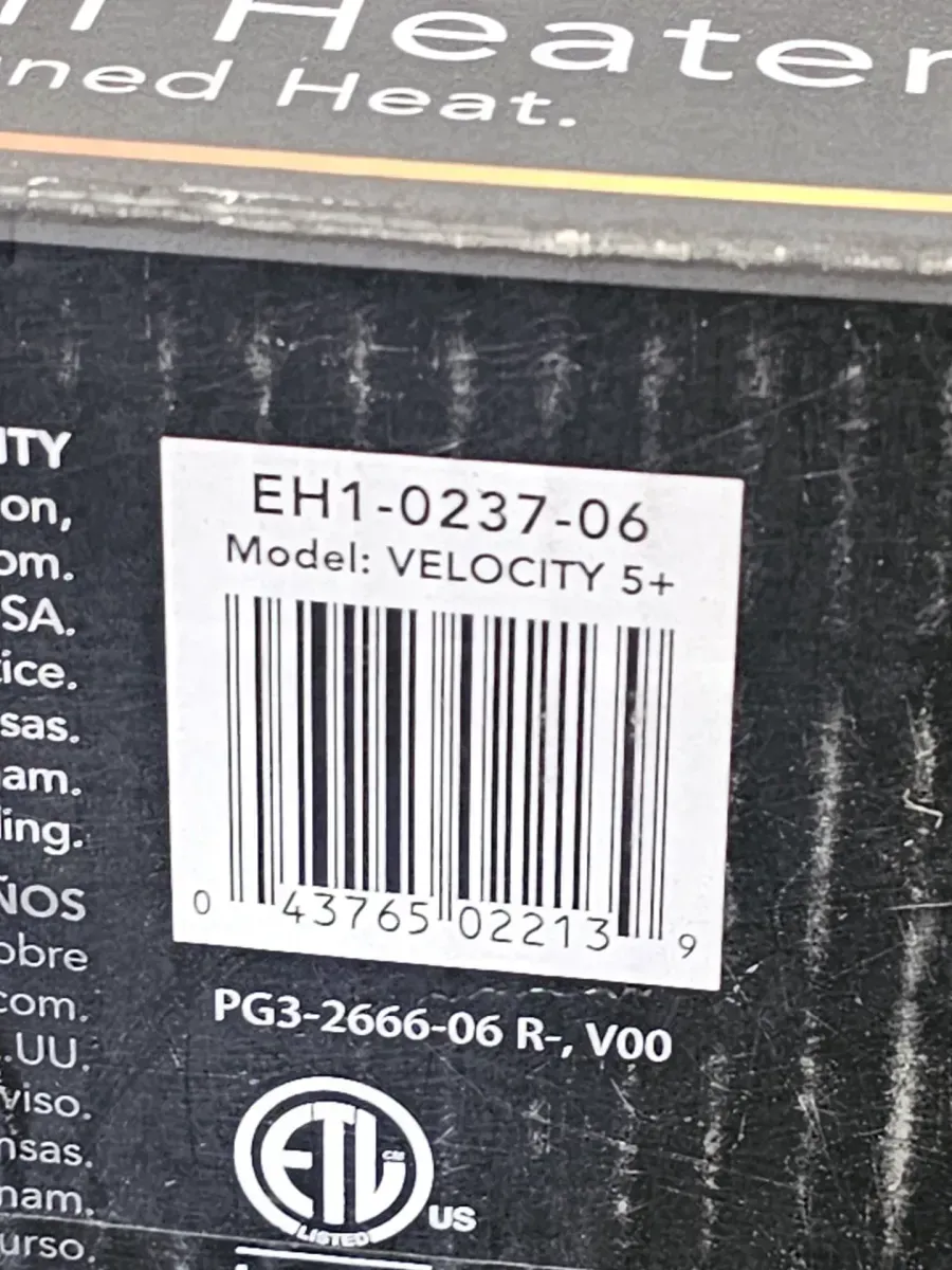 Forced Air Velocity 5 Whole Room 1500-Watt 5118 BTU Electric Space Fan Electric Heater Furnace, Black - image 5