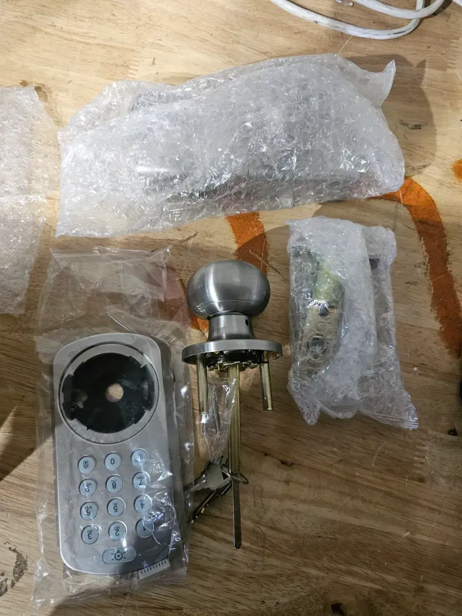 Keyless Satin Nickel Entry Door Knob - image 2