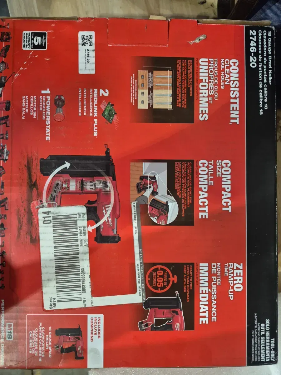 M18 FUEL 18-Volt Lithium-Ion Brushless Cordless Gen II 18-Gauge Brad Nailer (Tool-Only) - image 2