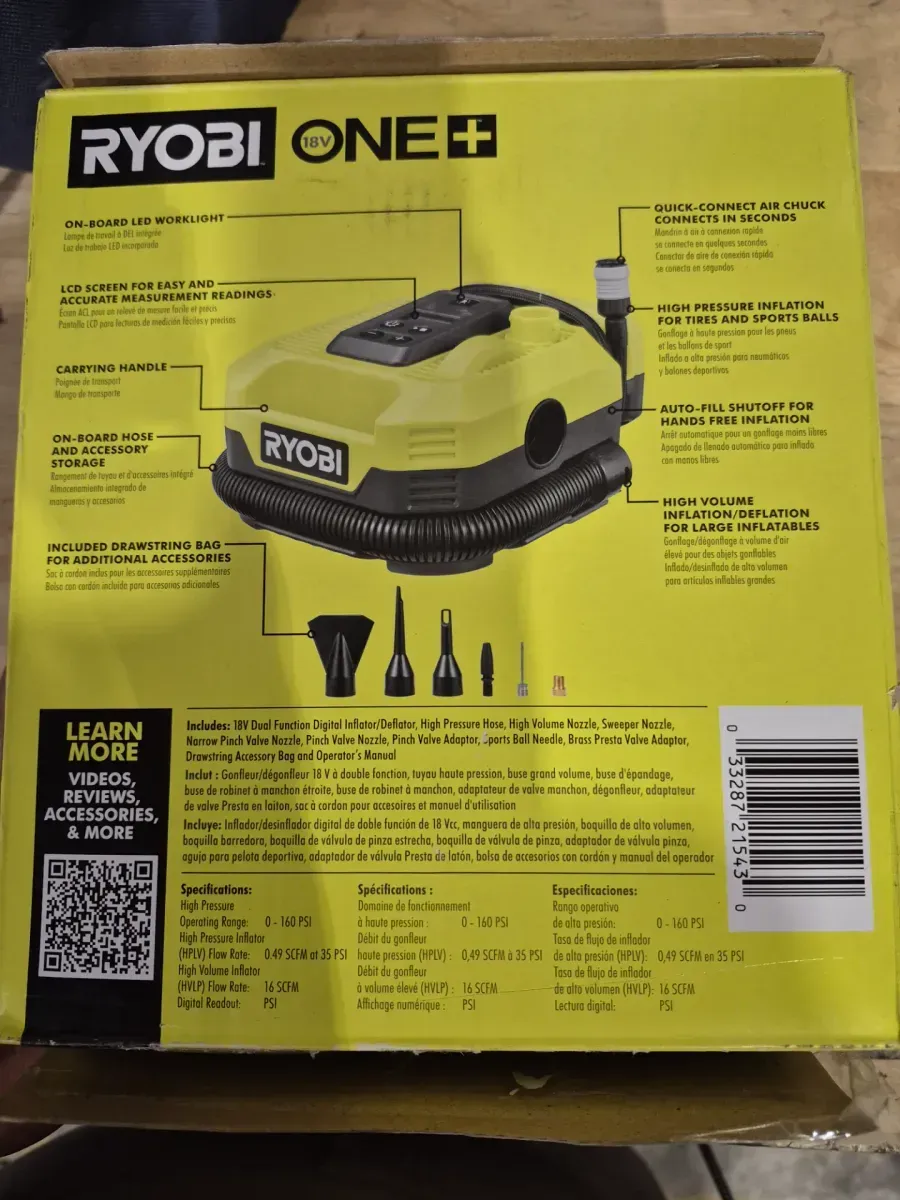 ONE+ 18V Cordless Dual Function Inflator/Deflator(Tool Only) - image 2