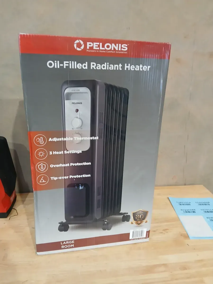 1500-Watt 23 in. Digital Tower Ceramic Heater and 1500-Watt Oil-Filled Radiant Electric Space Heater Combo - image 2