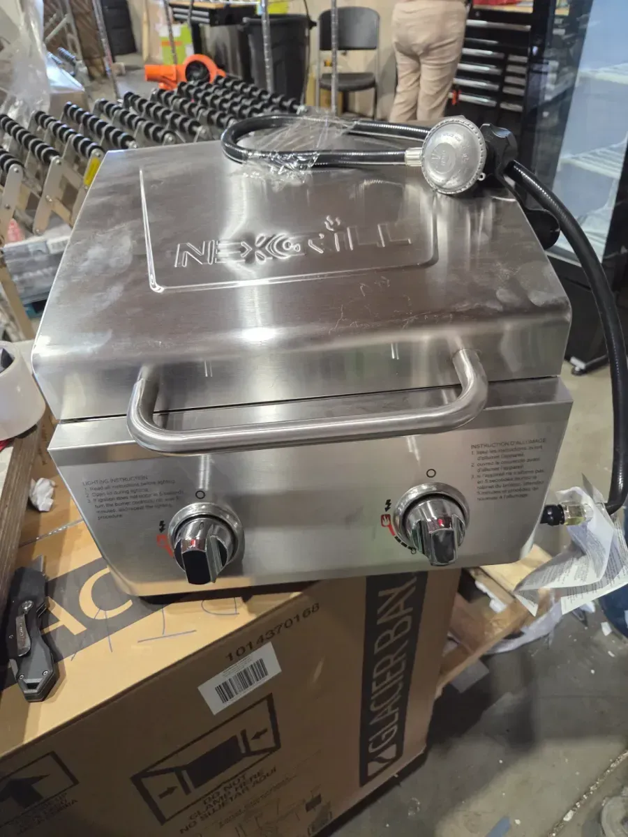 2-Burner Portable Propane Gas Table Top Grill in Stainless Steel - image 5