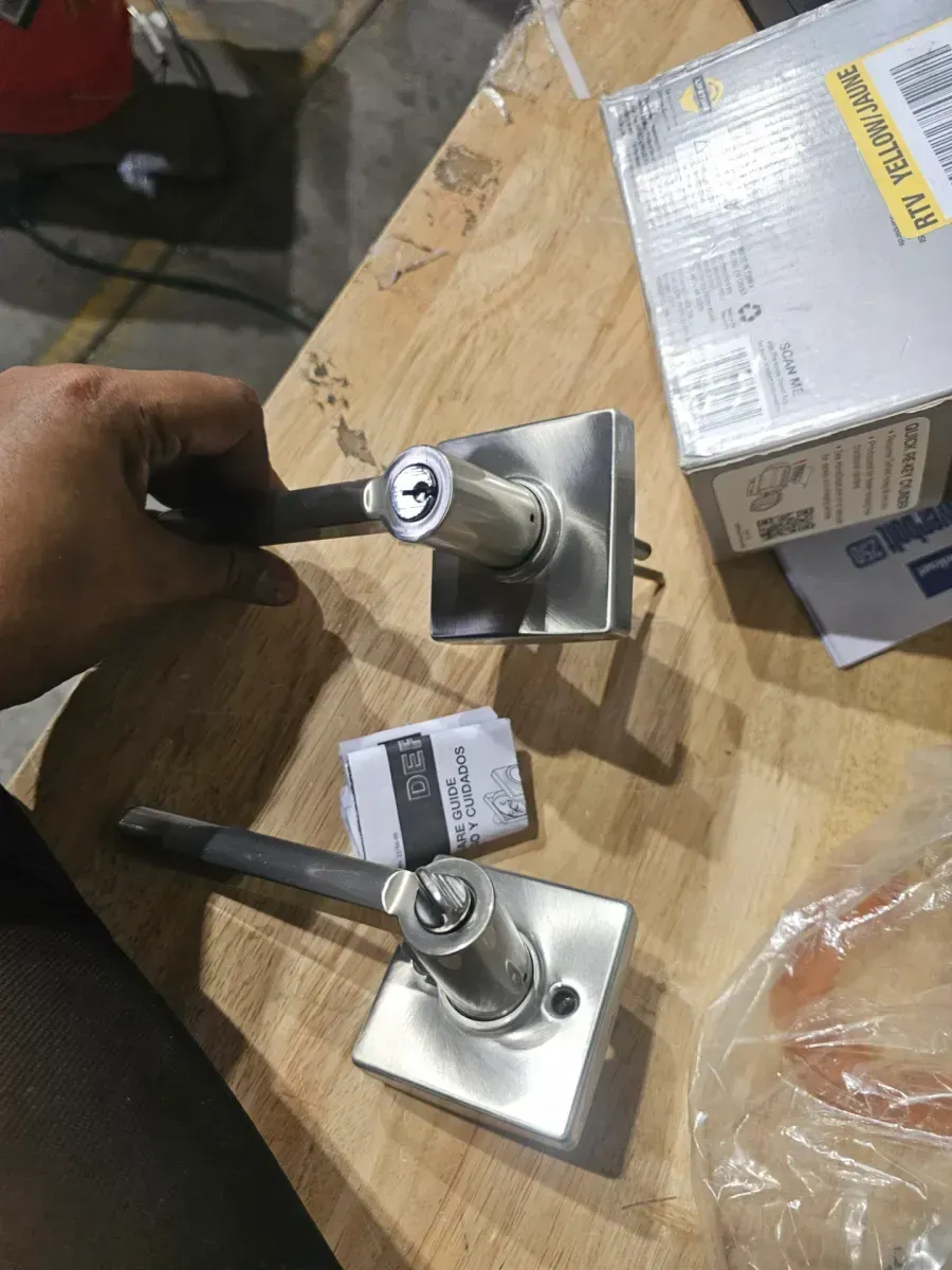 Tonebridge Satin Nickel Single Cylinder Combo Pack with Square Rose - image 2