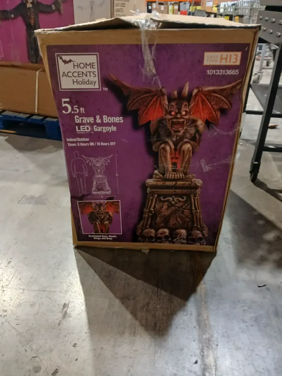 Home Accents Holiday 5.5 ft Grave & Bones LED Gargoyle - image 1