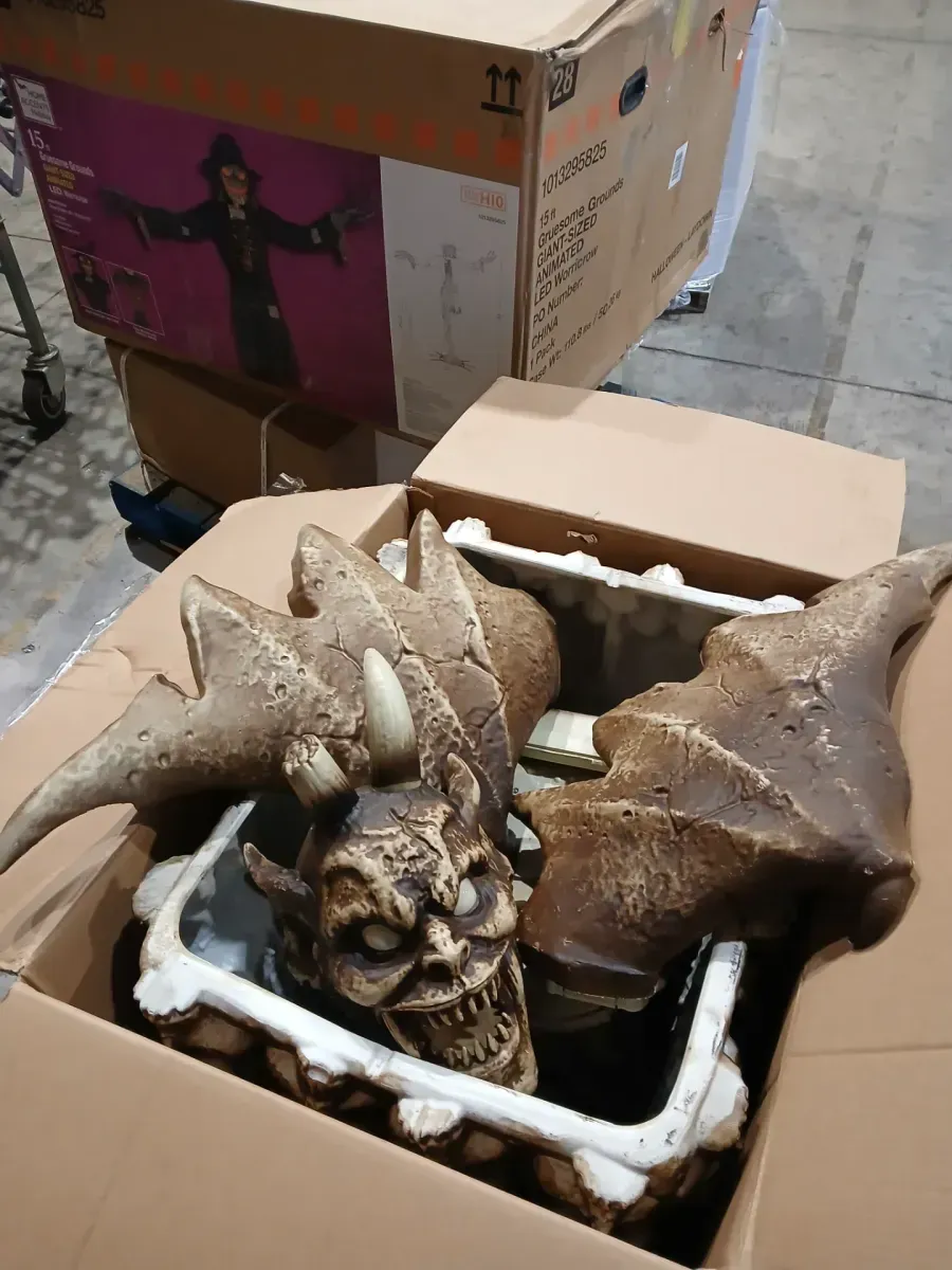 Home Accents Holiday 5.5 ft Grave & Bones LED Gargoyle - image 3