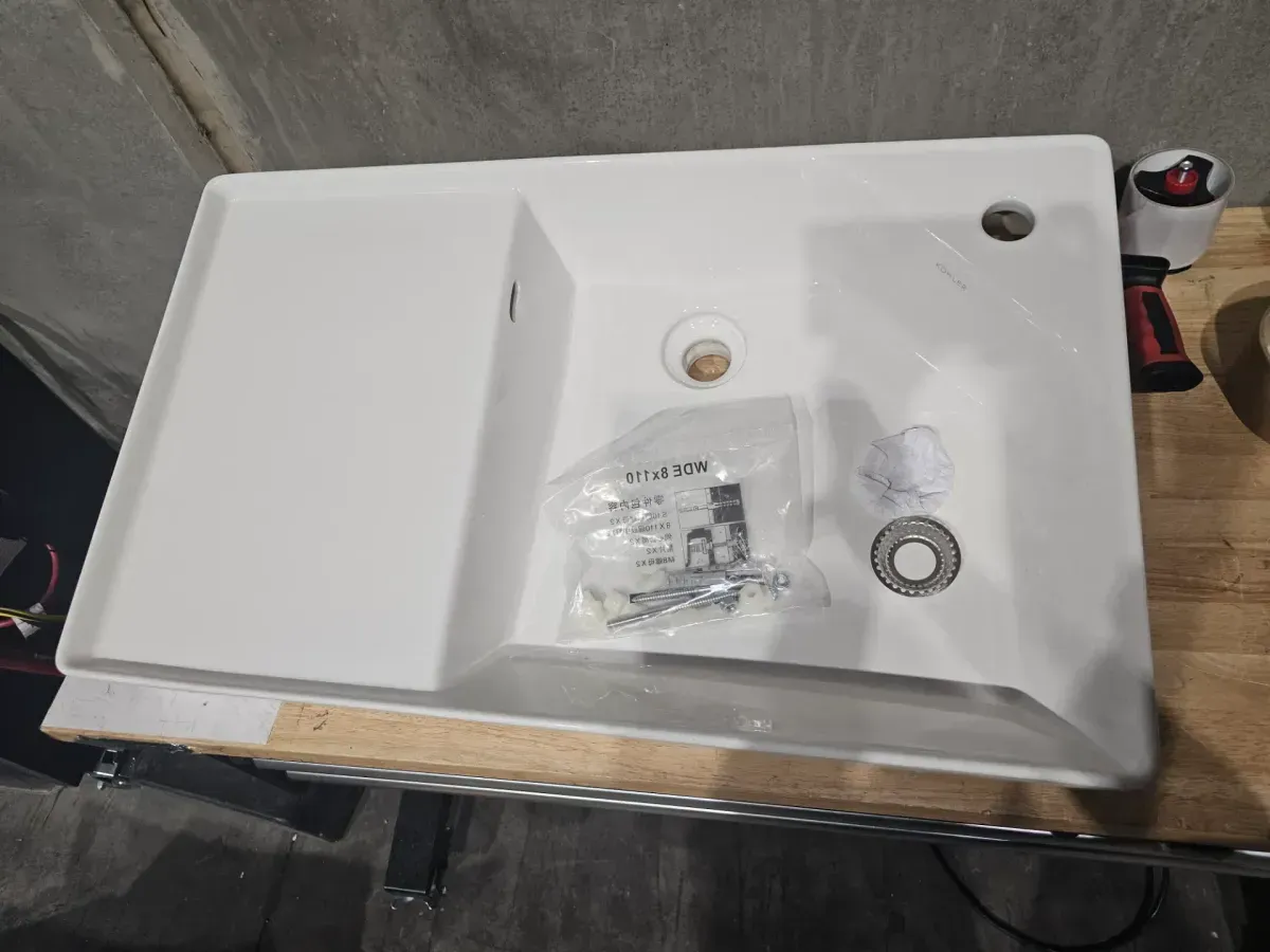 Kohler Structure Rectangular Bathroom Sink with Integrated Shelf - image 3