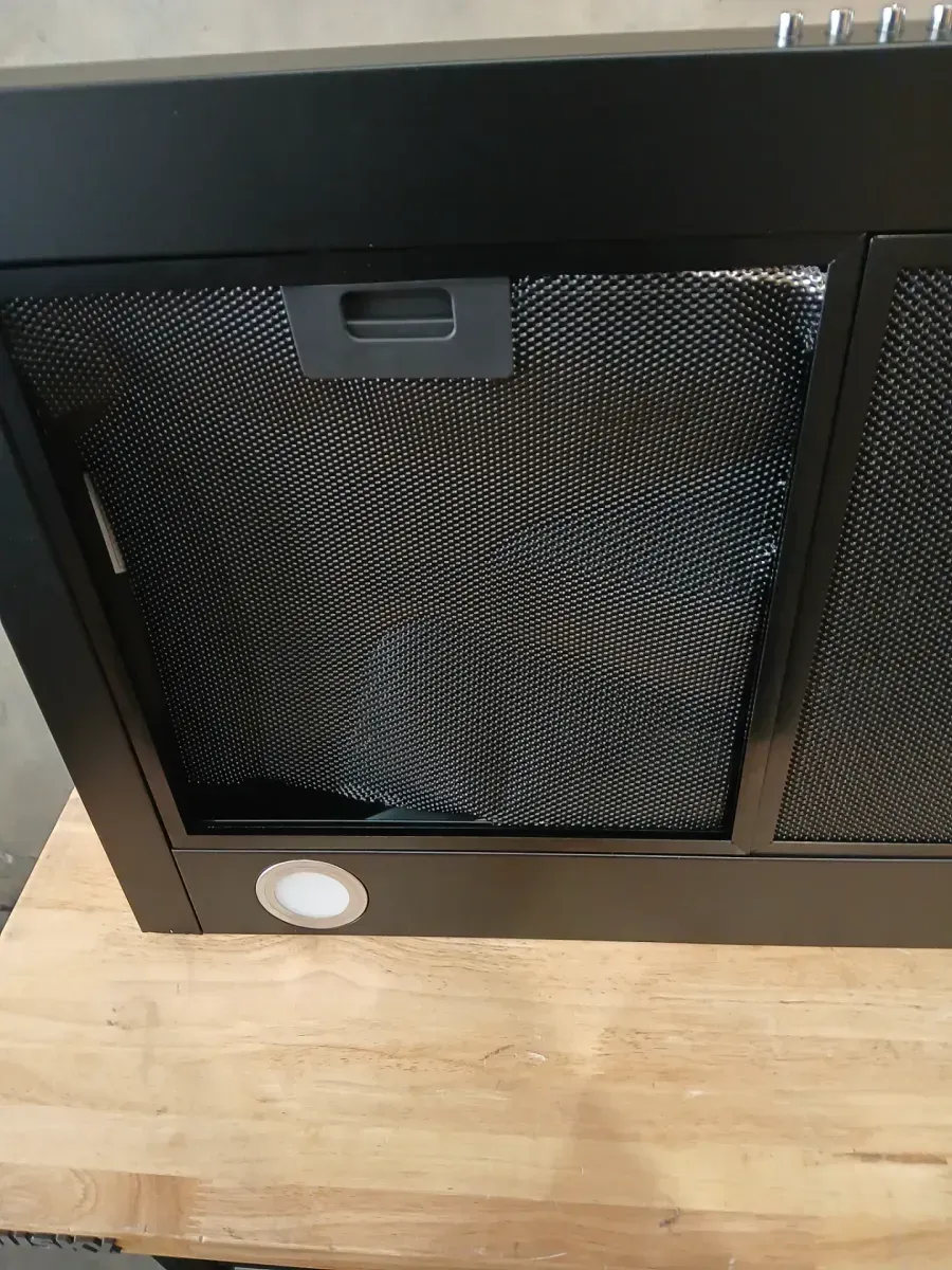 Black Wall-Mounted Chimney Style Range Hood with Charcoal Filters - image 4