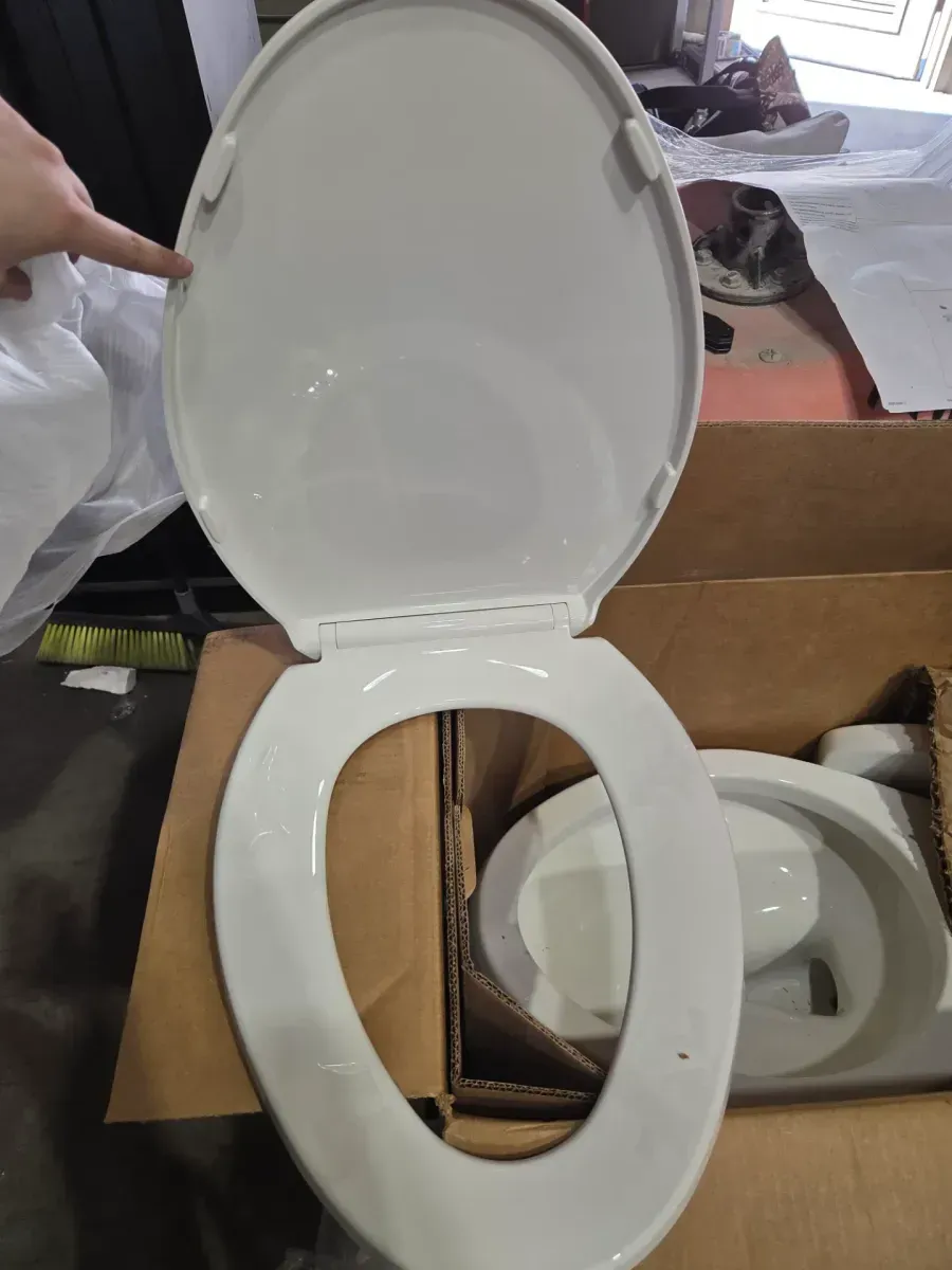 Chair Height Toilet in White with Soft Close Seat) - image 6