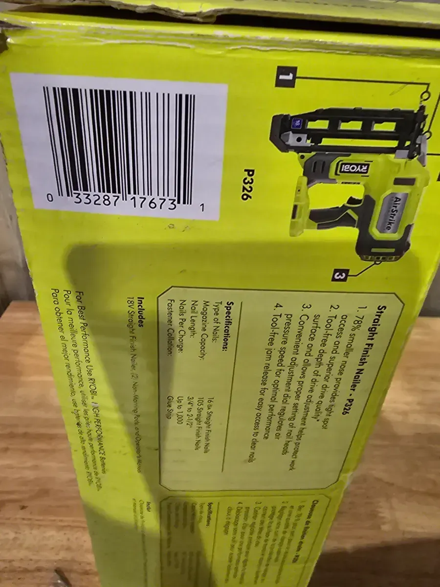 ONE+ 18V AirStrike 16-Gauge Cordless Finish Nailer (Tool Only) - image 2