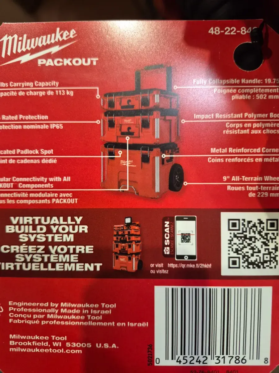 PACKOUT 22 in. Rolling Tool Box, 22 in. Large Tool Box and 22 in. Medium Tool Box ProSystem Low Profile Handle - image 2