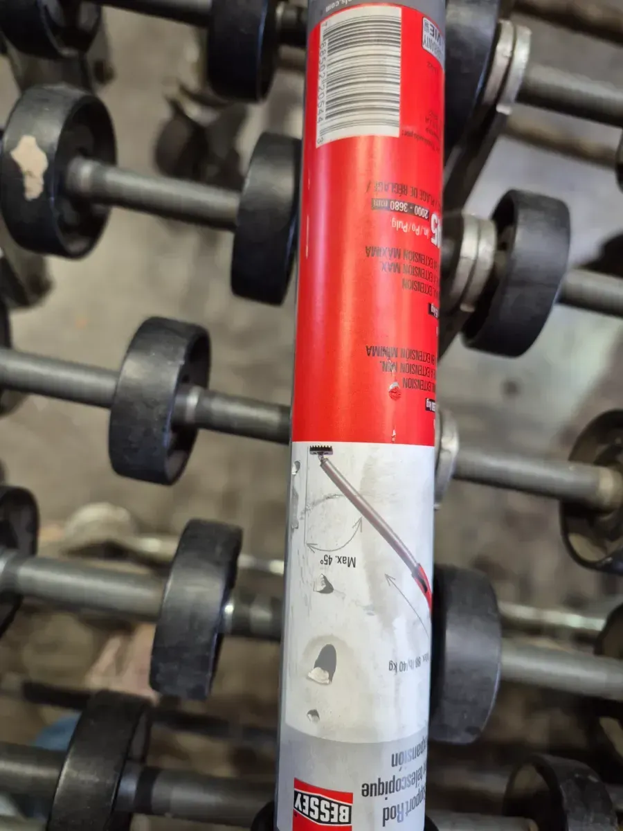 STE 145 in. Swiveling Ceiling Telescopic Support Rod Set with Pump Grip - image 3