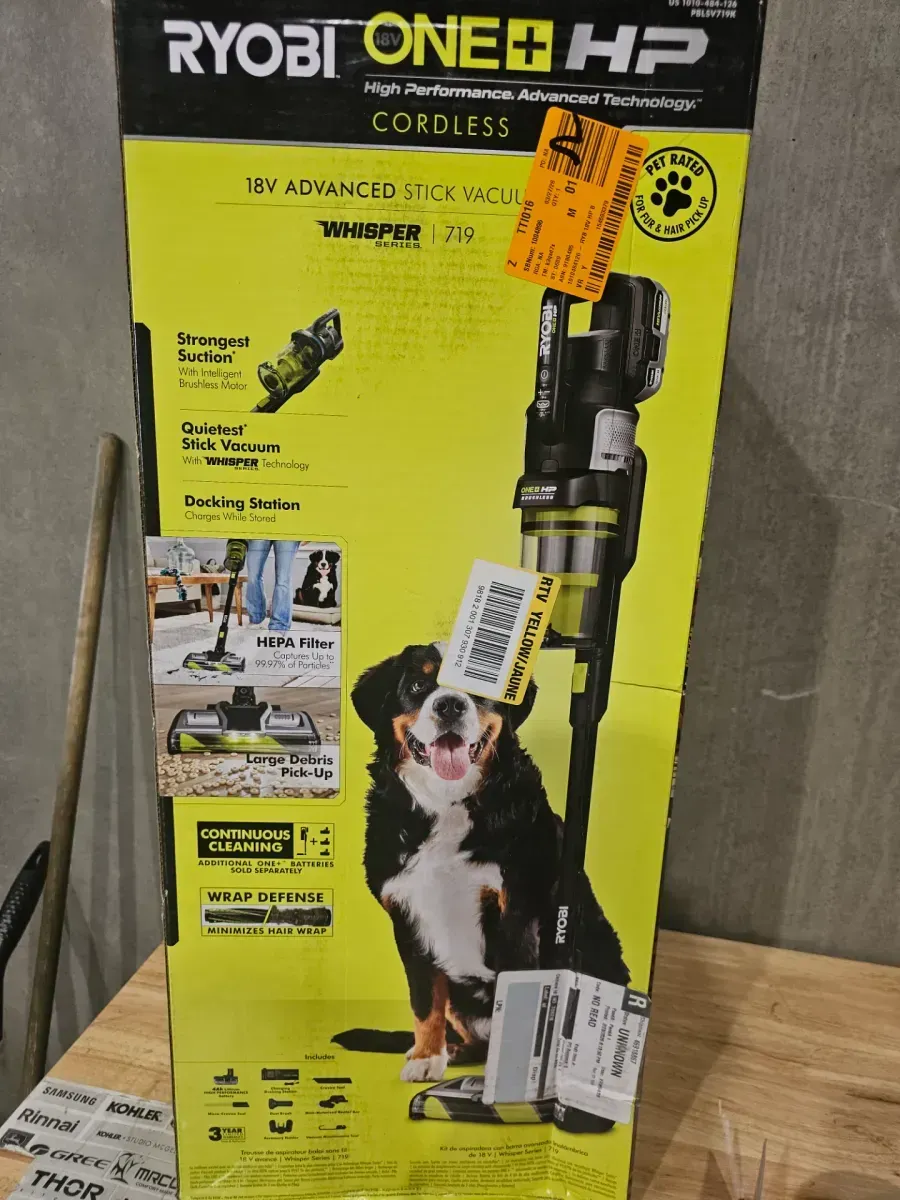 ONE+ HP 18V Brushless Cordless Advanced WHISPER Series Stick Vacuum Kit with Hand Vacuum, 4.0 Ah Battery, and Charger - image 2