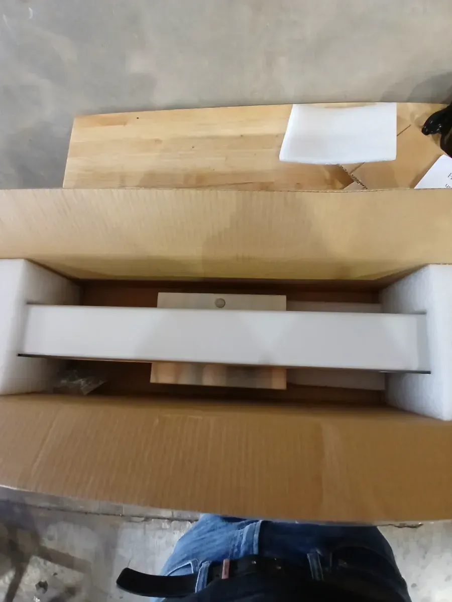 Astrid 23 in. 1-Light Brushed Nickel LED 5CCT Vanity Light with Frosted Glass and Sensor Operated Night Light - image 3