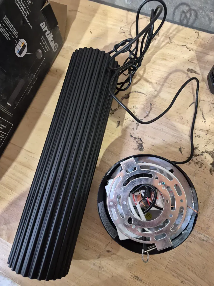 Groove 17-Watt Integrated LED Black Modern Hanging Mini Pendant Light for Kitchen Island - image 7