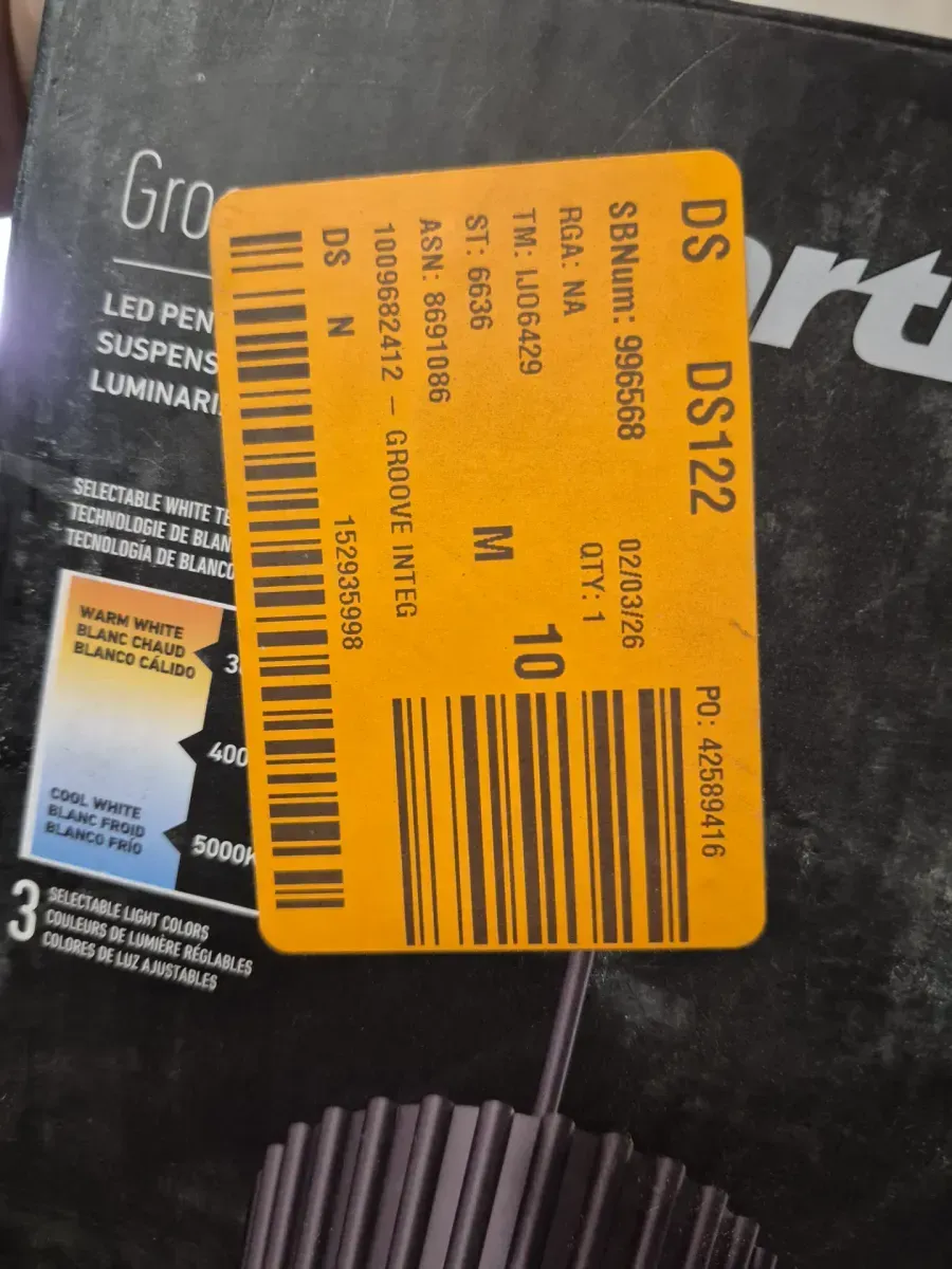 Groove 17-Watt Integrated LED Black Modern Hanging Mini Pendant Light for Kitchen Island - image 2