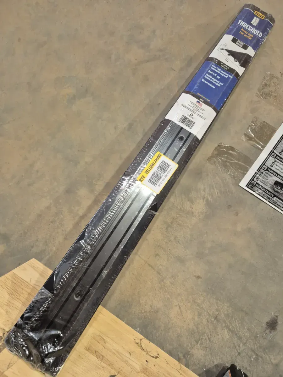 3.75 in. x 36 in. Brown Aluminum and Vinyl Heavy-Duty Low-Profile Door Weatherstripping Threshold - image 3