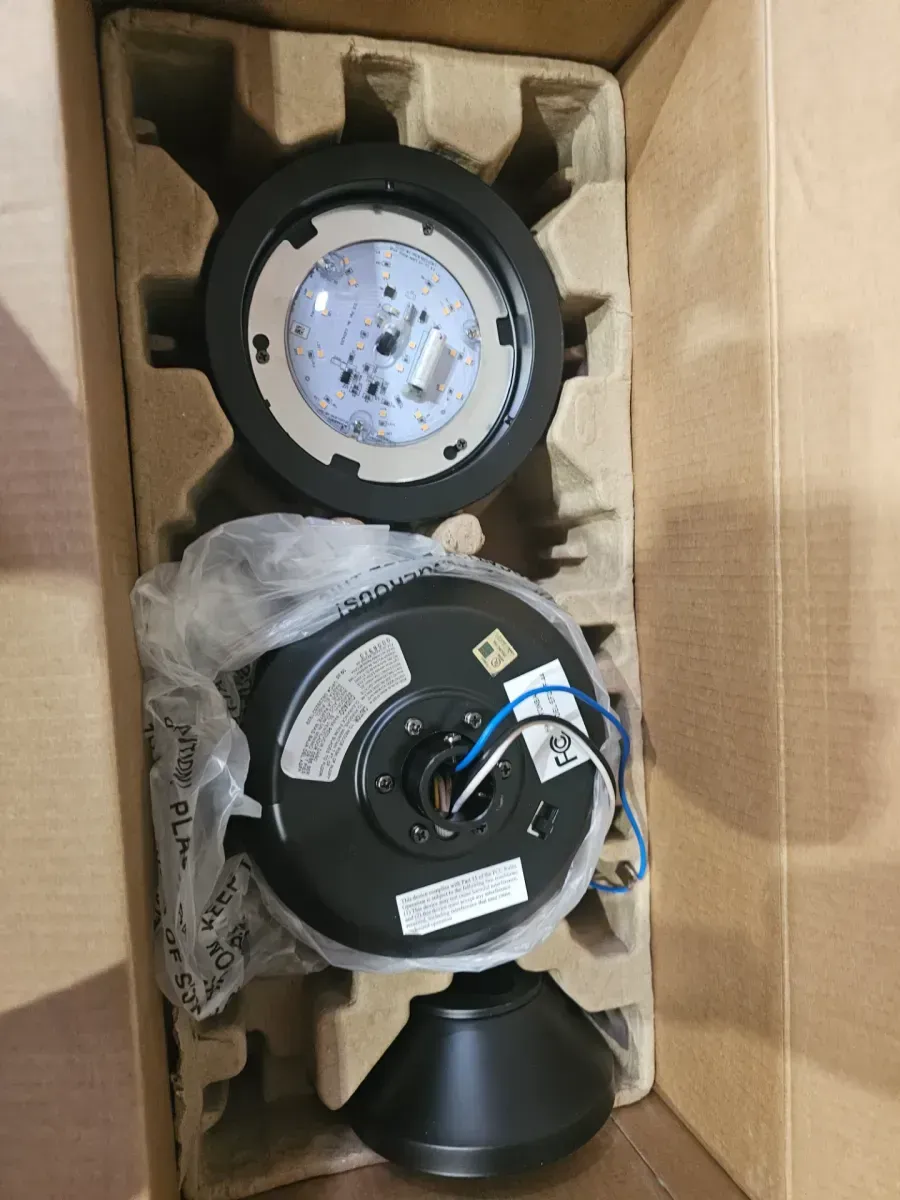 Castlegate 44 in. Indoor Integrated LED Matte Black Ceiling Fan with 3 Reversible Blades, Light Kit and Remote Control - image 5