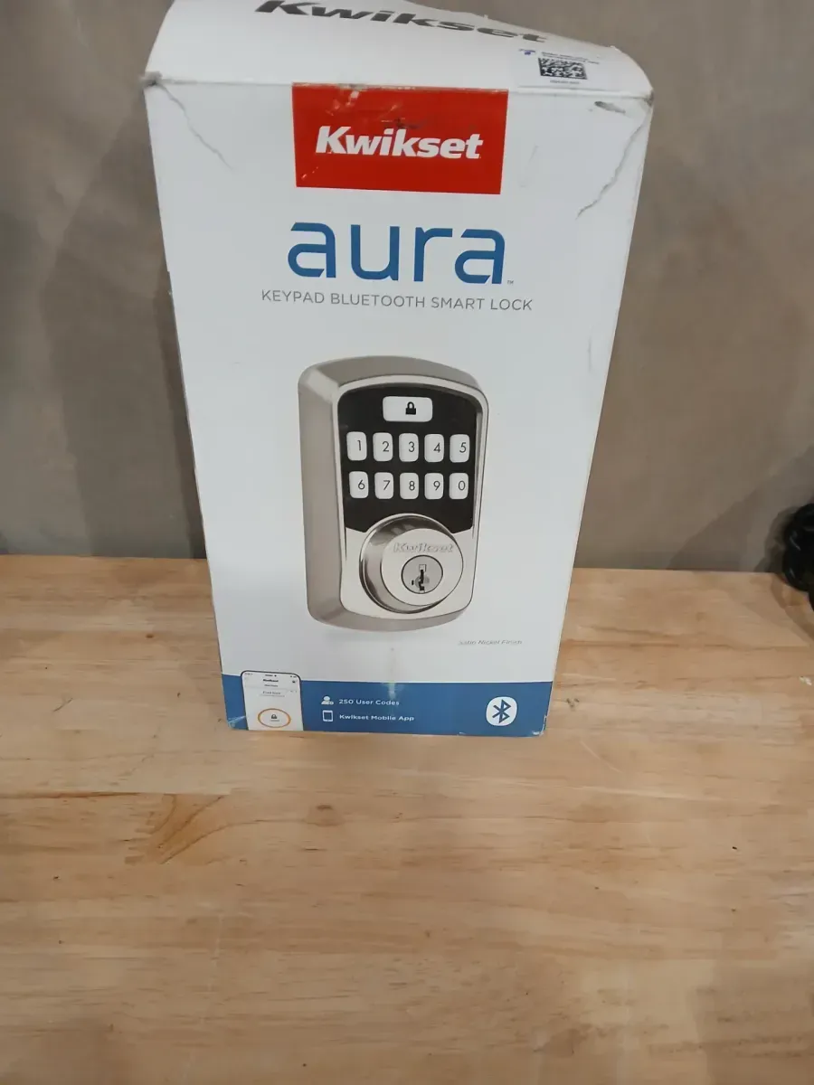 Aura Satin Nickel Single Cylinder Electronic Bluetooth Keypad Smart Lock Deadbolt featuring SmartKey Security - image 2