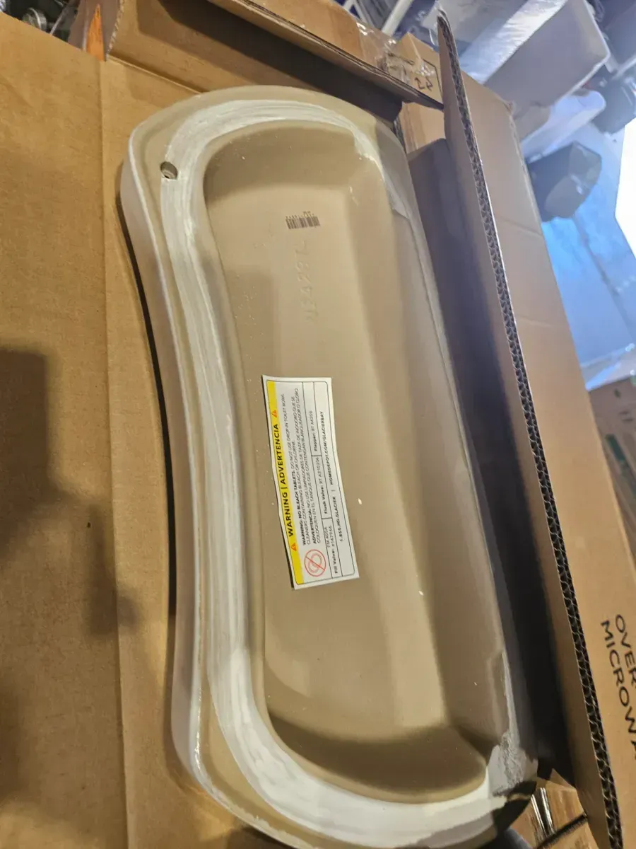 12 in. Rough In Two-Piece 1.28 GPF Single Flush Round Toilet in Biscuit, Seat Included - image 6