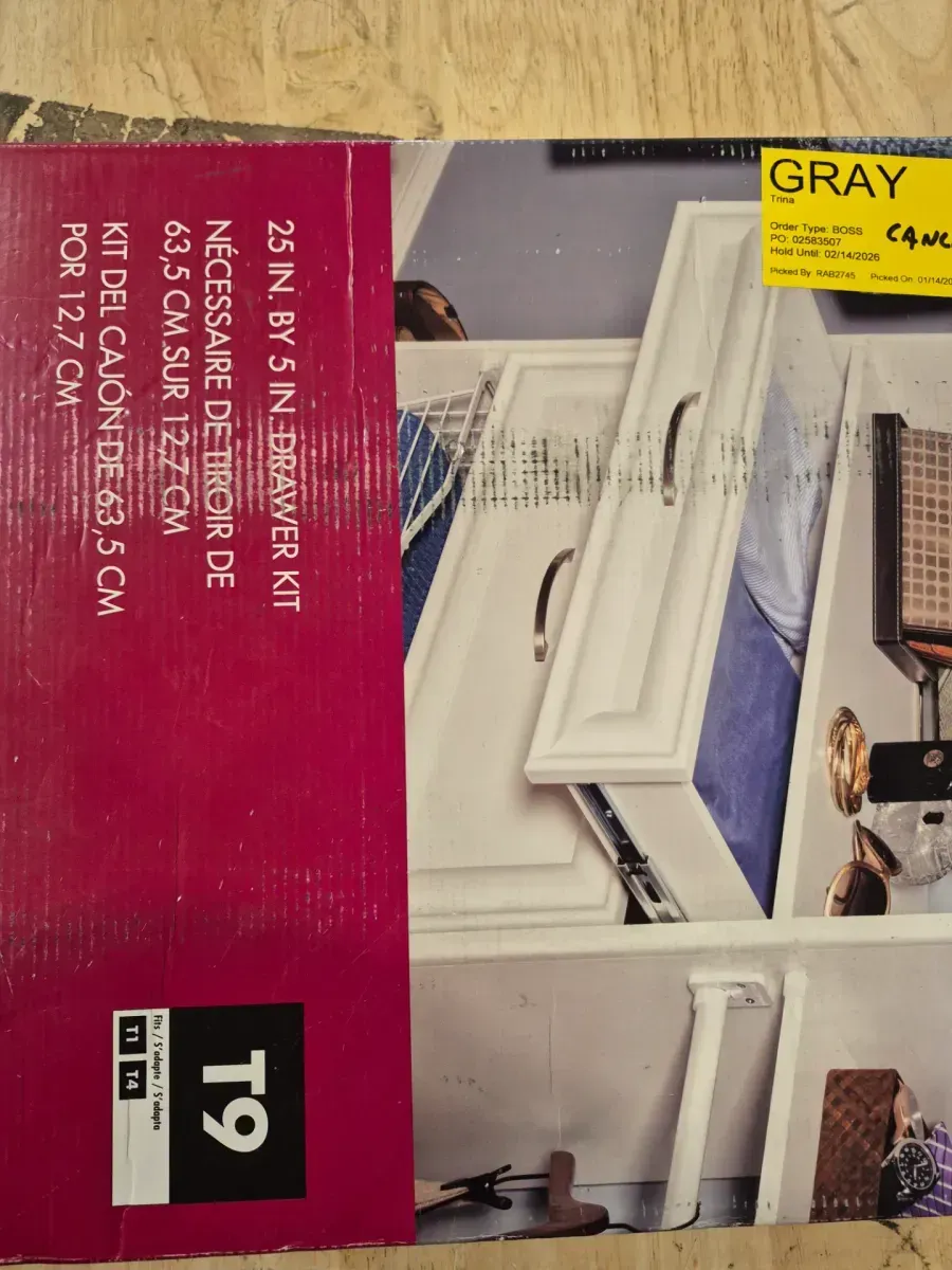 5 in. H x 23.5 in. W White Wood Drawer - image 2