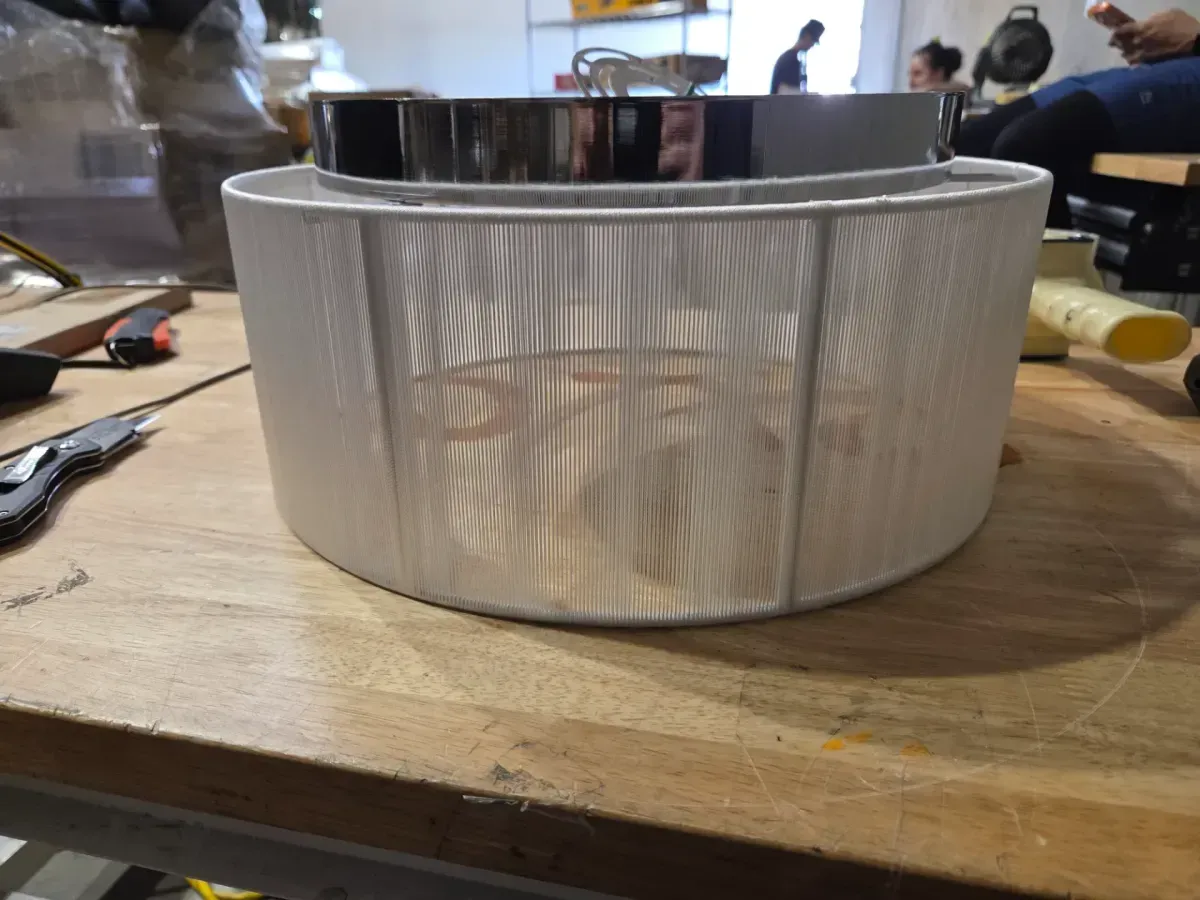 Home Decorators Collection Flenniken 15 in. Integrated LED Chrome and Crystal Flush Mount Ceiling Light Fixture - image 2