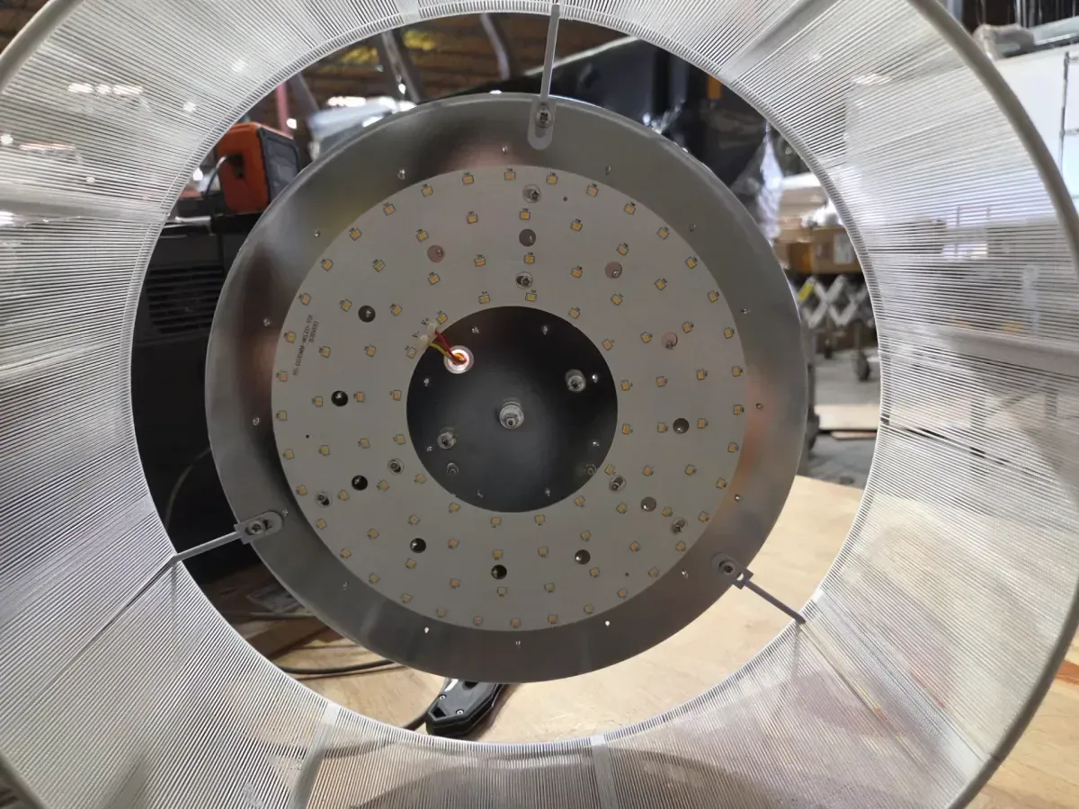 Home Decorators Collection Flenniken 15 in. Integrated LED Chrome and Crystal Flush Mount Ceiling Light Fixture - image 3