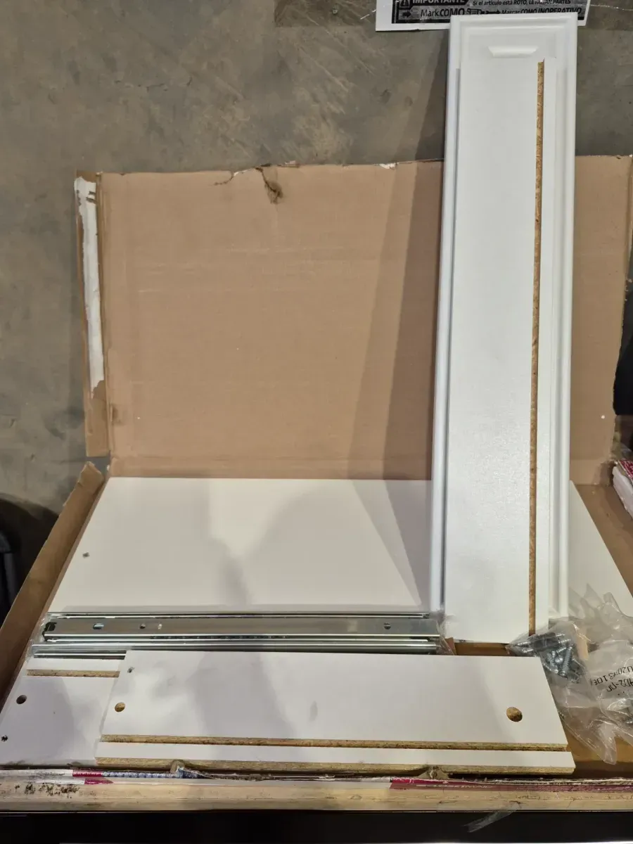 5 in. H x 23.5 in. W White Wood Drawer - image 4