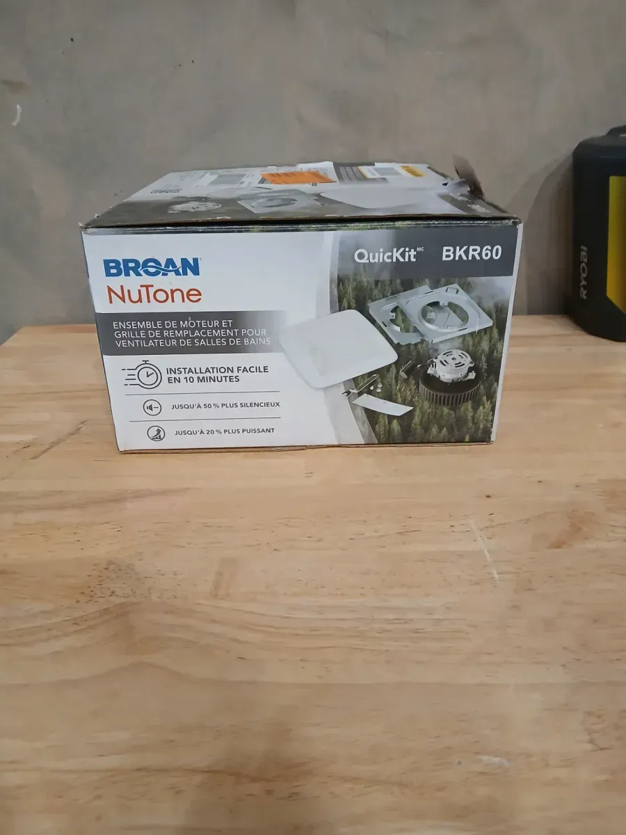 Broan-NuTone QuicKit 60 CFM 3.0 Sones Bathroom Replacement Motor and Grille/Cover - image 2