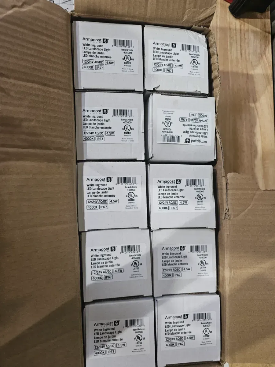 *** 10 PACK***4.5-Watt Inground Landscape 250 Lumen White Black Hardwired Integrated LED Well Light-Bright 4000K - image 2