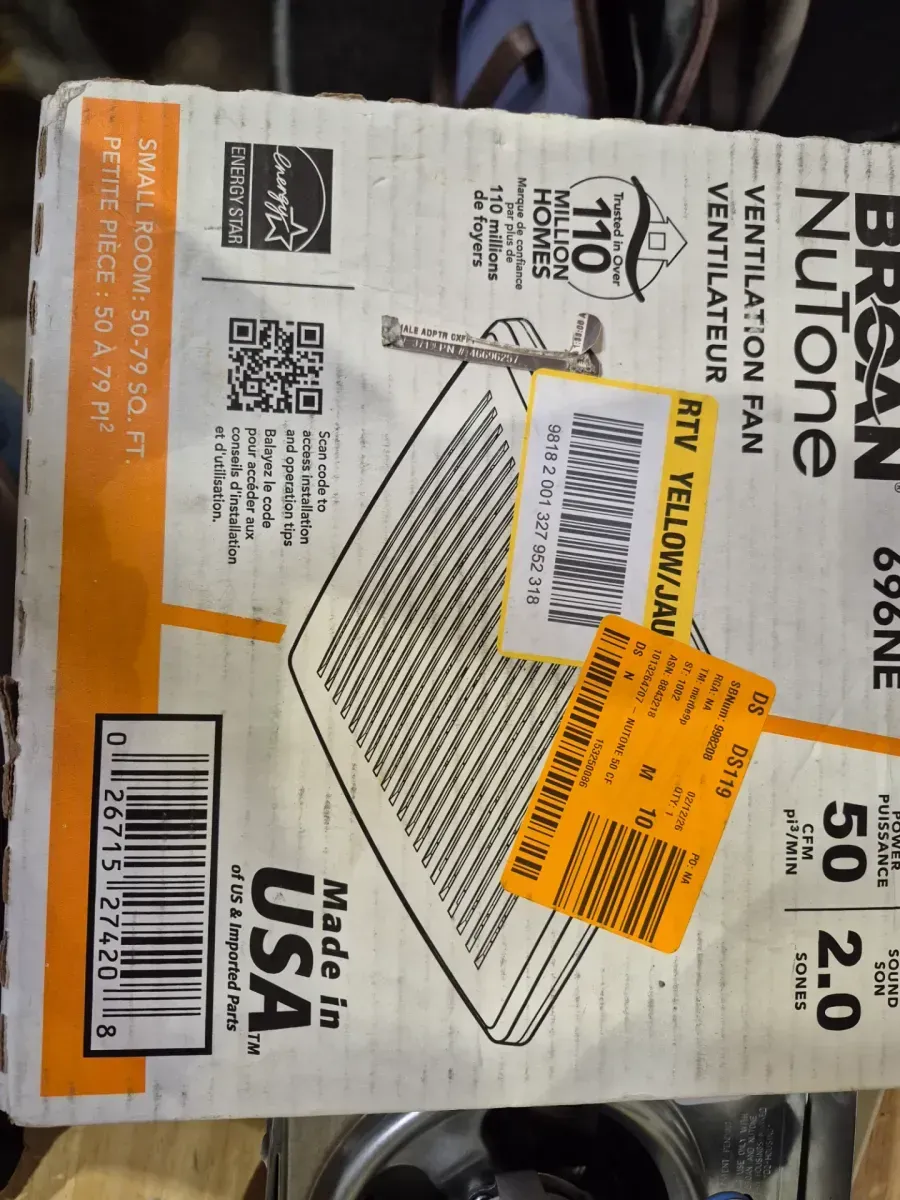 Broan-NuTone 50 CFM Ceiling Bathroom Exhaust Fan with No‑Cut Installation, Quiet Operation - image 2