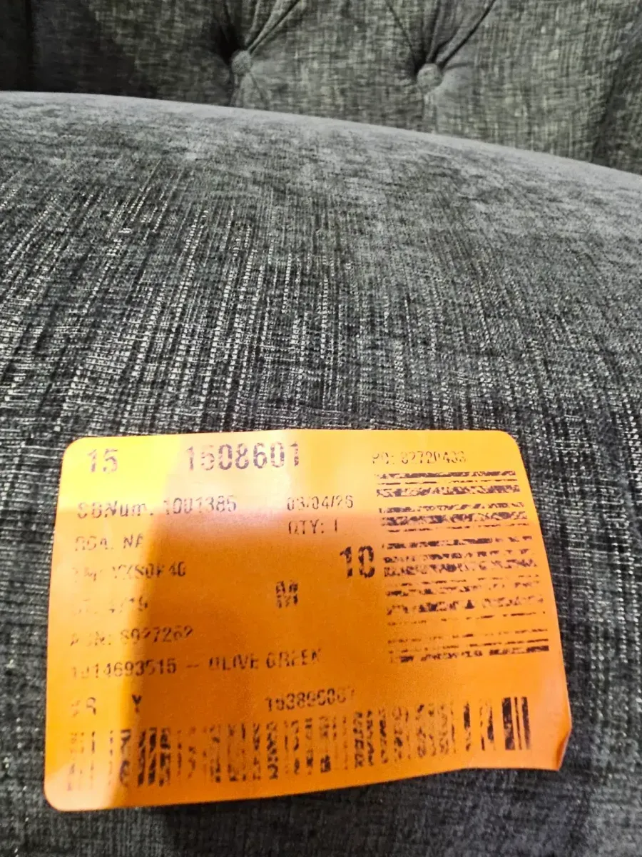 Olive Green Chenille Dining Chair, Upholstered Accent Chair with Curved Solid Wood Legs, Elegant Tufted Club ArmChair - image 2